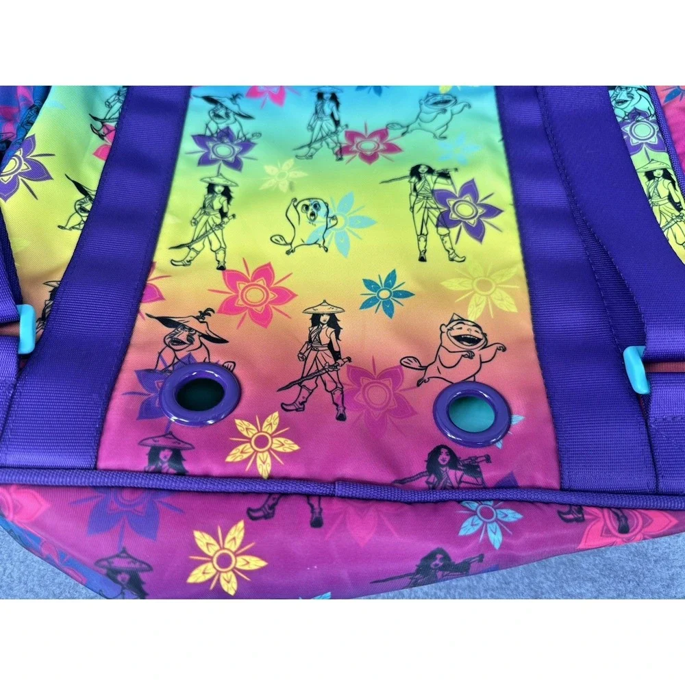Disney Raya and the Last Dragon Duffle Bag Travel Overnight Kids Purple Rainbow